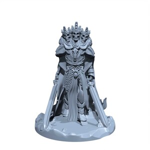 Bonethrone, the Undead Warlord | Skull Lord | Skull King | Miniature for Tabletop games like D&D and War Gaming