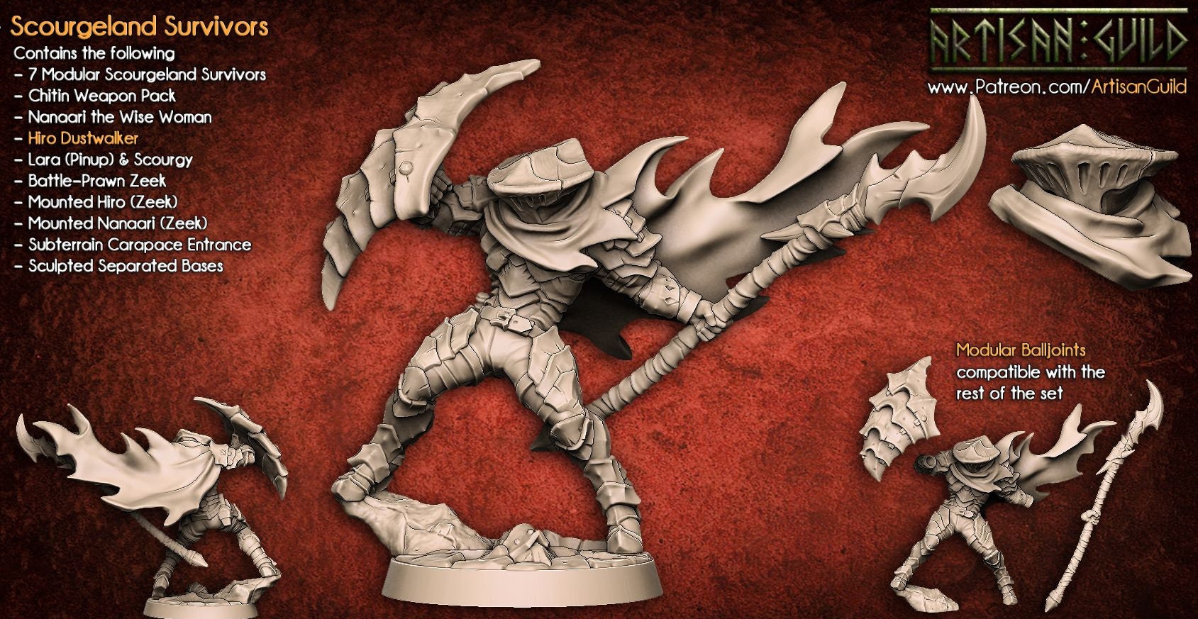 Hiro Dustwalker | Scourgeland Survivors Miniature for Tabletop