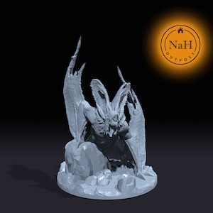 Shadewing, the Shadow Skyrider | Greater Bat Beast | Dire Bat | Miniature for Tabletop games like D&D and War Gaming