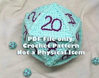 D20 (20 sided die) Digital Crochet Pattern ONLY |Amigurumi Crochet Pattern | Dungeons and Dragons Gift | Gift for Nerds