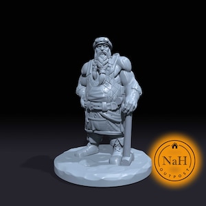 Brom Forgeborn | Dwarf Blacksmith Miniature for Tabletop games like D&D and War Gaming