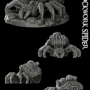 Tinkleg the Ironspinner | Mechanical Spider | Clockwork Spider | Miniature for Tabletop games like D&D and War Gaming