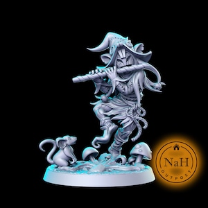 Finnian Trillsong | Flute Charmer | Bard miniature for Tabletop games like D&D and War Gaming| Dungeons and Dragons Mini | RN estudio