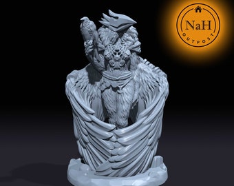Raven Queen, the Fate Weaver | Raven Goddess Miniature for Tabletop games like D&D and War Gaming