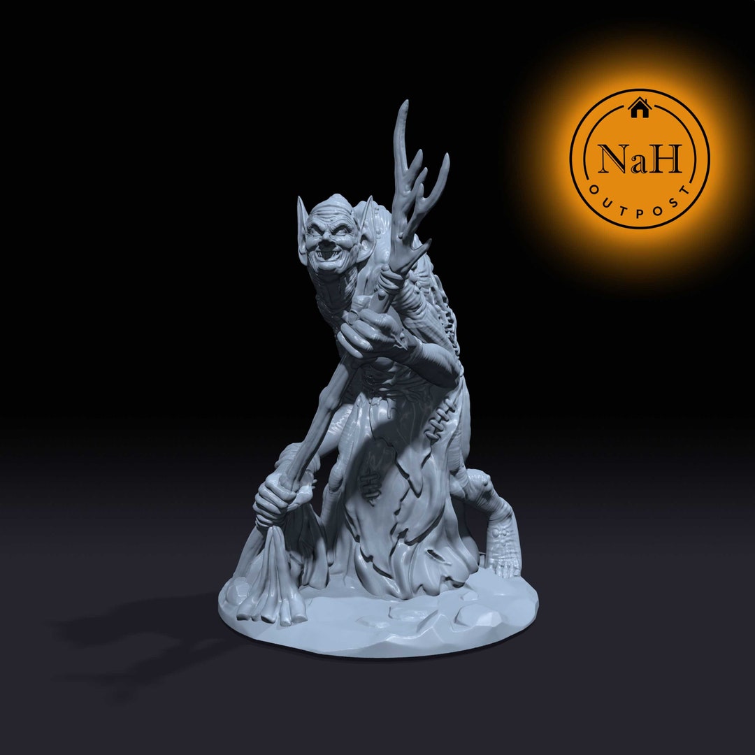 Mirella, the Swamp Witch | Green Hag Miniature for Tabletop Games