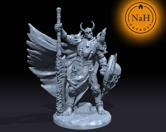 Sir Gavrel, the Cursed Protector | Forsaken Paladin | Undead fighter miniature for Tabletop games like D&D