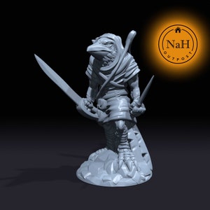 Corvus Duskfeather | Wereraven | Kenku | Raven Folk | Miniature for Tabletop games like D&D and War Gaming