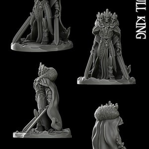 Bonethrone, the Undead Warlord | Skull Lord | Skull King | Miniature for Tabletop games like D&D and War Gaming