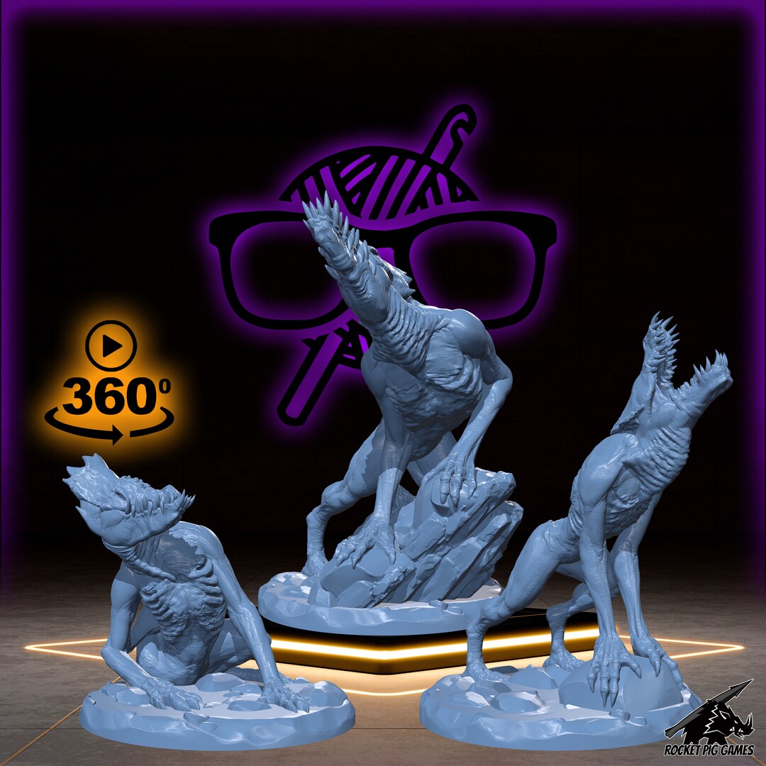 Eviscerators Demodog Demogorgon Pet Miniature for Tabletop Games Like D ...