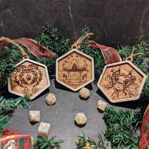 D&D Class Christmas Ornaments | Dungeons and Dragons Custom ornament | Gift for your party or Dungeon Master | Nerd Game Gift