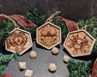 D&D Class Christmas Ornaments | Dungeons and Dragons Custom ornament | Gift for your party or Dungeon Master | Nerd Game Gift