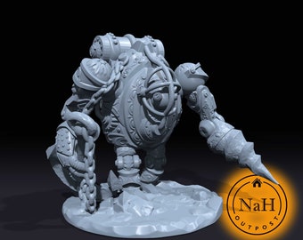 Clockwork Mariner | Big Daddy Construct Miniature for Tabletop games like D&D and War Gaming