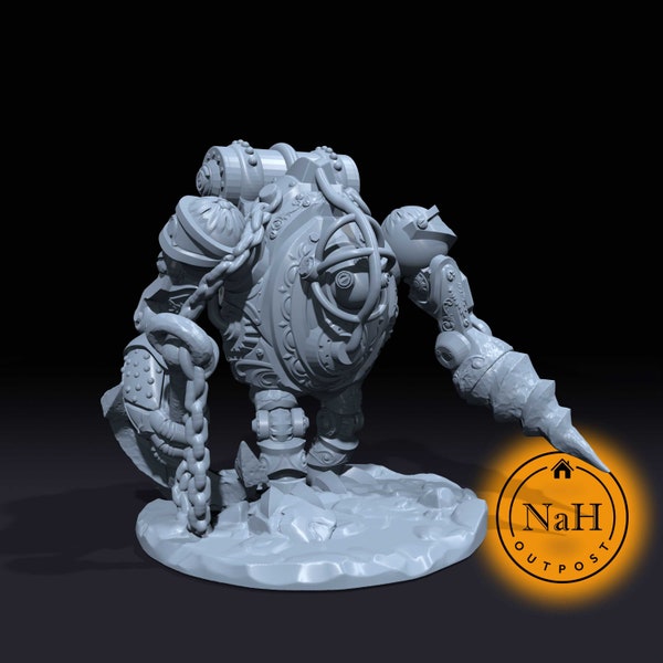 Clockwork Mariner | Big Daddy Construct Miniature for Tabletop games like D&D and War Gaming