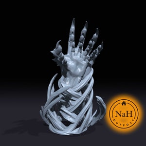 Bagbys Hand |Spell Effect | Bagbys Grasp | Miniature for Tabletop games like D&D and War Gaming