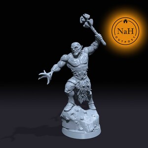 Tharok the Unbroken | Azzarok | Orc Chieftain | Barbarian miniature for Tabletop games like D&D and War Gaming| Dungeons and Dragons Mini |