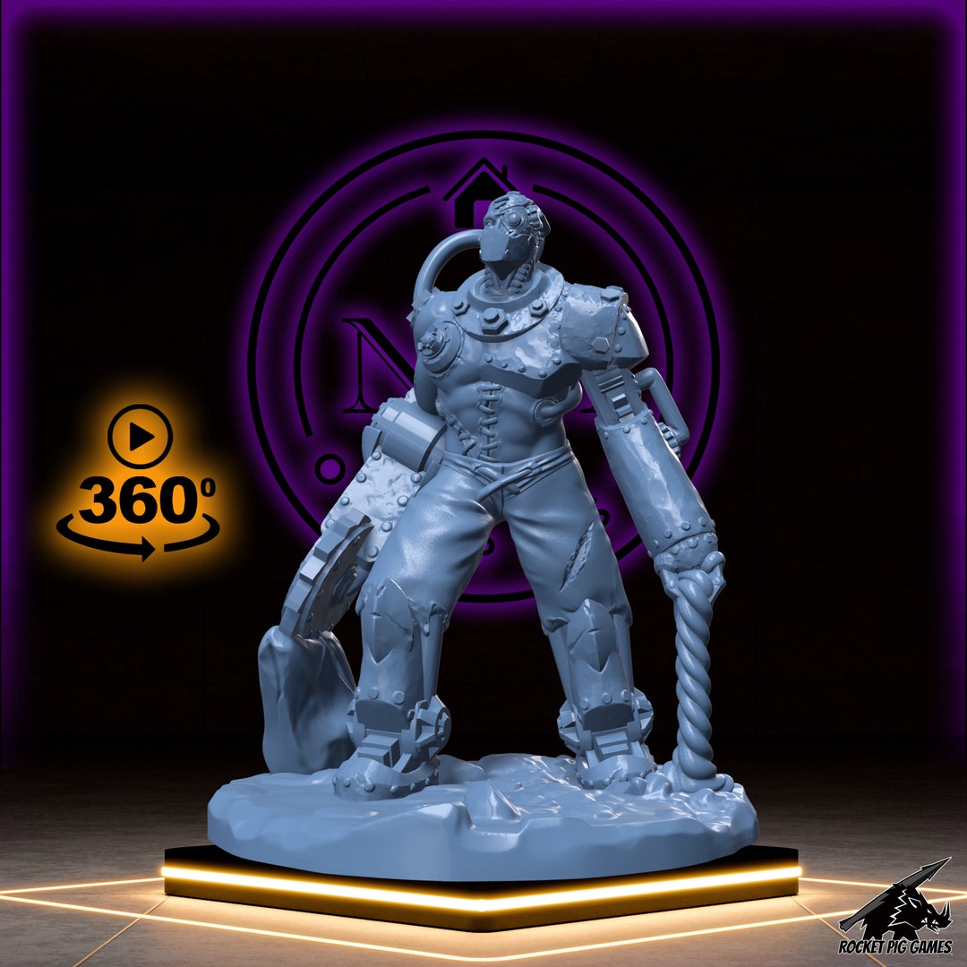 Clockwork Frankenstein Half Forged Construct Miniature for Tabletop ...