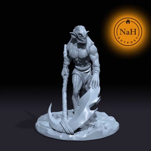Grimmaw, the Crypt Stalker | Primeval Ghoul | Undead Commander Miniature for Tabletop games like D&D 5e and TTRPG War Gaming