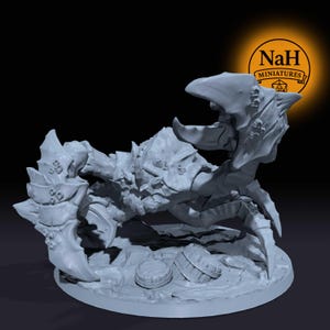 Marshclaw, Beast of Gronk | Ogre Marauders | Giant Swamp Crab, War Mount miniature for D&D, Pathfinder, and Daggerheart | TTRPG Mini