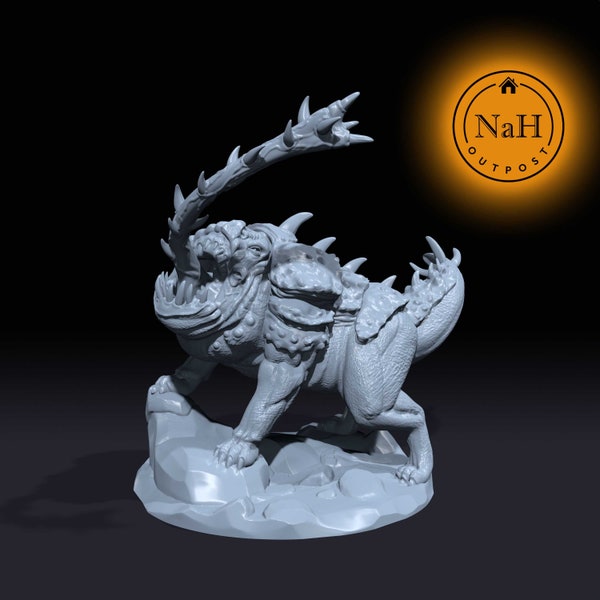 Dreadpaw, the Nether Tracker | Canoloth | Tongue Devil | Miniature for Tabletop games like D&D and War Gaming