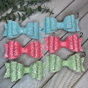 Hair bows, pig tails, Bows, glitterbows