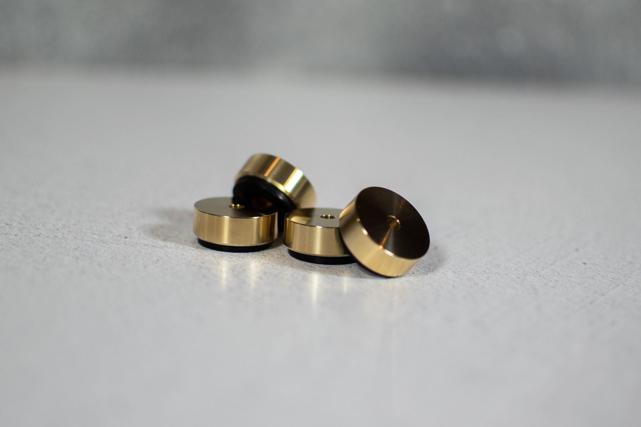 Handmade Brass Cutting Board Feet – 1.5” Round, Set Of 4, Gold Finish