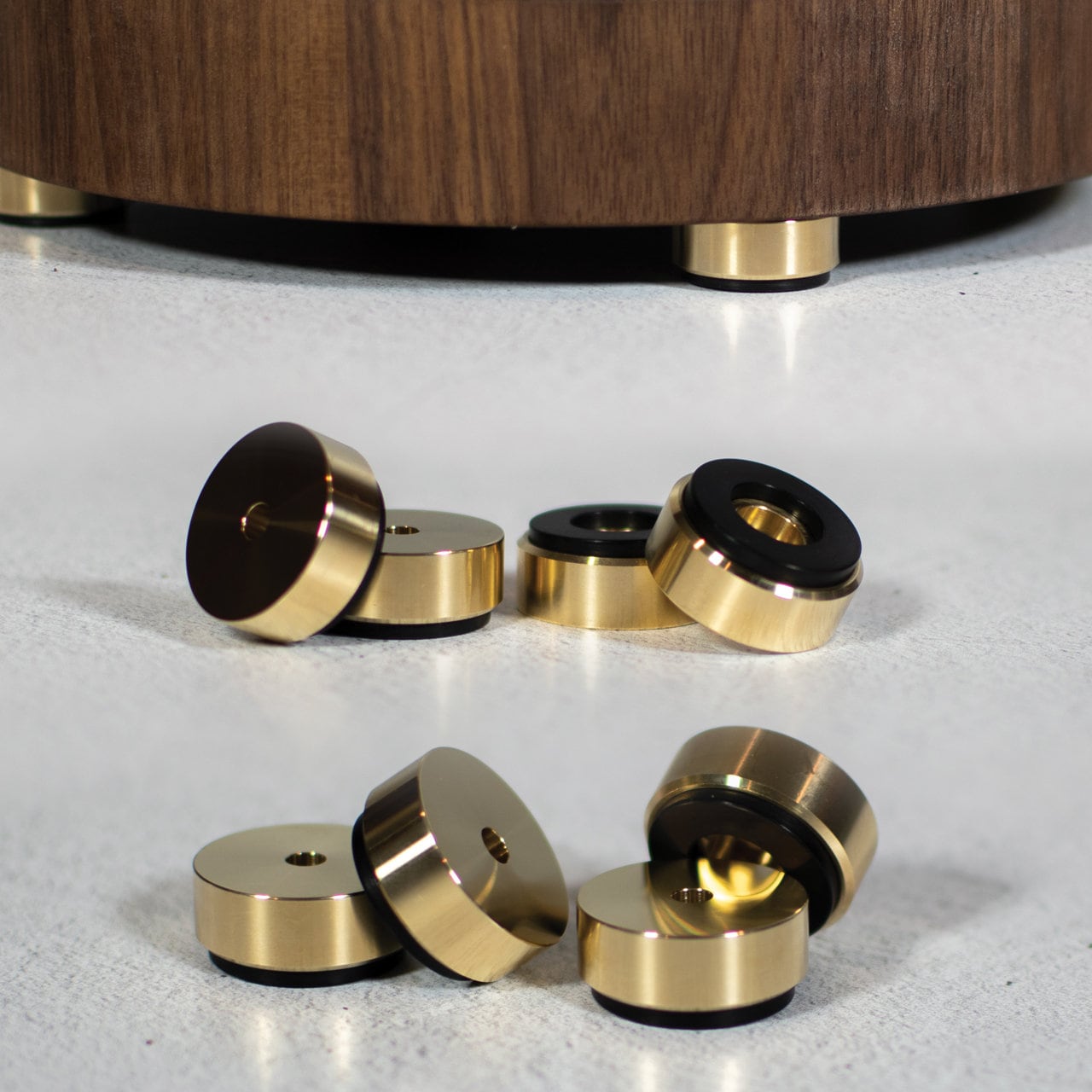 Brass Cutting Board Feet (Small 1" Diameter)