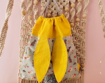 PDF Pattern for a Rabbit Ear Backpack for Children - in French