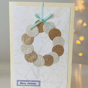 Biglietto di Natale Corona dell'Avvento, biglietto di auguri di Natale, biglietto regalo, biglietto di Capodanno, biglietto di Capodanno, regalo di Natale, buone vacanze