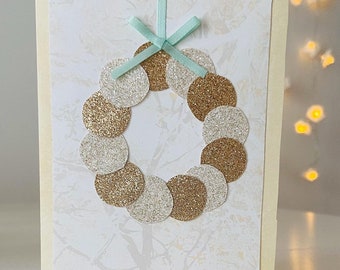 Carte de Noël Couronne de l'Avent, Carte de vœux de Noël, Carte cadeau, Carte Nouvel An, Carte Nouvel An, Cadeau Noël, Joyeuses Fêtes