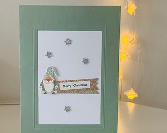 Christmas card gnome, Christmas gift, Christmas post, Christmas greeting card, card with Christmas motif, gnome gift handmade