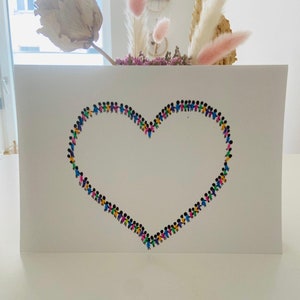 Carte d'anniversaire, carte de Saint Valentin en forme de coeur, carte de fiançailles, carte de félicitations, carte de voeux, carte de fête des mères, carte d'amour, carte cadeau