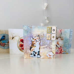 Cartes de vœux vintage 3D pour toute occasion, carte de félicitations, cadeau de Saint-Valentin, cadeau en argent, carte de remerciement, cadeau de fête des mères, carte d'anniversaire image 5