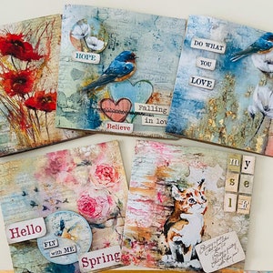 Cartes de vœux vintage 3D pour toute occasion, carte de félicitations, cadeau de Saint-Valentin, carte d'amitié, carte de remerciement, fête des mères et anniversaire