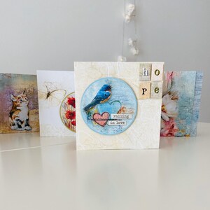 Cartes de vœux vintage 3D pour toute occasion, carte de félicitations, cadeau de Saint-Valentin, cadeau en argent, carte de remerciement, cadeau de fête des mères, carte d'anniversaire image 4