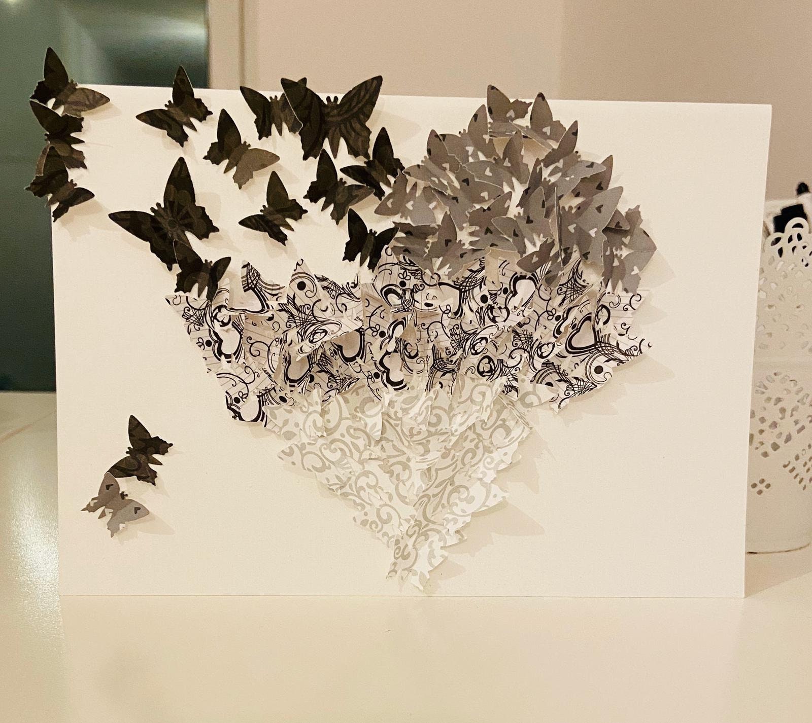 Love Cards Greeting Cards Heart map 3D butterfly map Unique Birthday