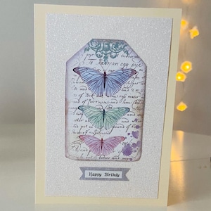 Schmetterlingskarte, personalisierte Grußkarte, Geschenkkarte, Geburtstagskarte, Muttertagskarte, Gratulationskarte, Glückwunschkarte