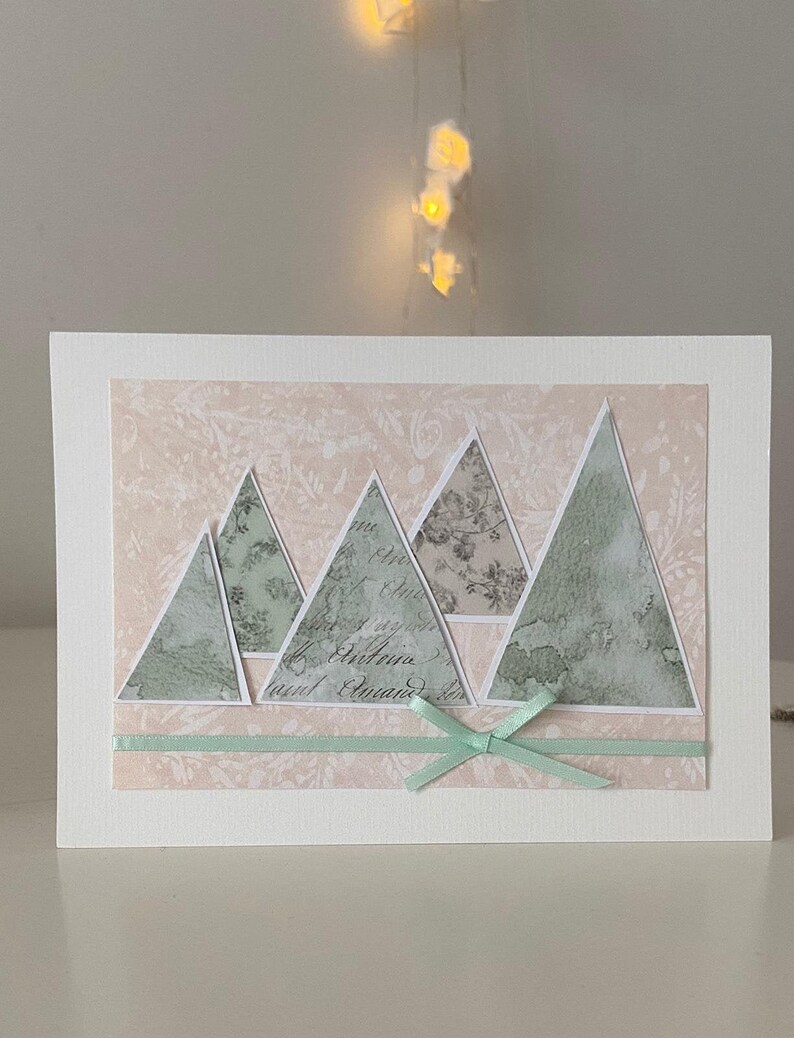 Carte de Noël Sapins de Noël, Cadeau de Noël, Carte de Nouvel An, Carte de voeux de Noël, Poste de Noël, Carte d'invitation, Joyeux Noël image 1