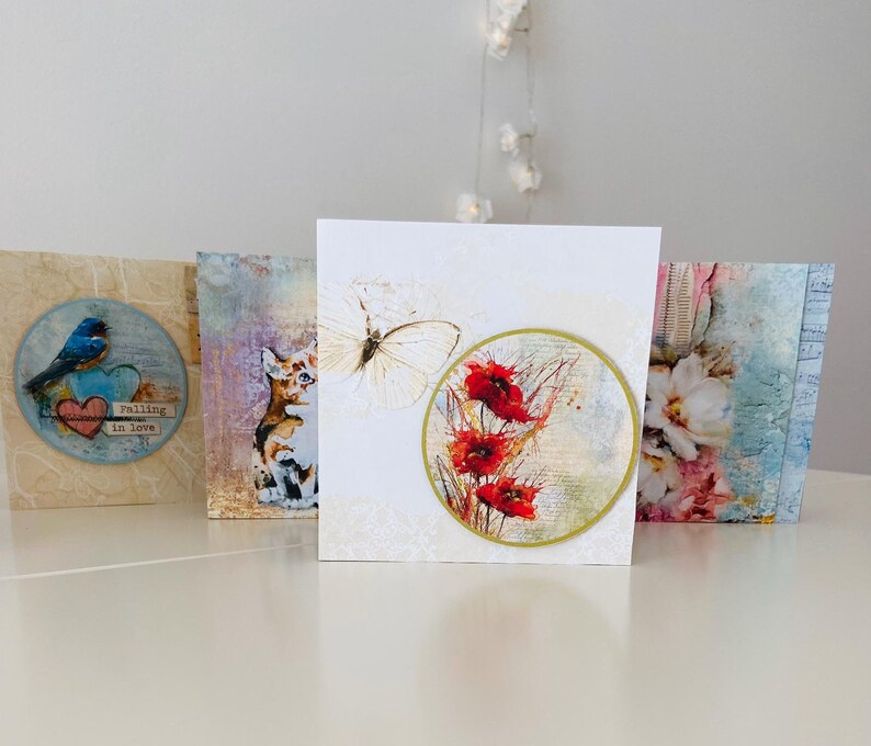 Cartes de vœux vintage 3D pour toute occasion, carte de félicitations, cadeau de Saint-Valentin, cadeau en argent, carte de remerciement, cadeau de fête des mères, carte d'anniversaire image 6