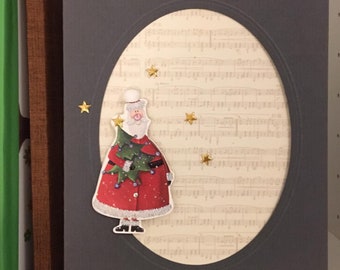 Carte de Noël 3D Père Noël, Post de Noël, Carte Saint-Nicolas, Carte Nouvel An, Cadeau Saint-Nicolas, Cadeau de Noël, Joyeux Noël