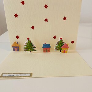 Carte de nouvel an pop-up 3D, carte de Noël, cadeau de Noël individuel, courrier de Noël, carte de réveillon avec sapin de Noël, cadeau Père Noël