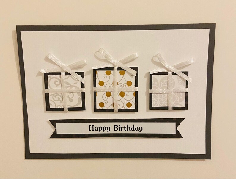 Carte d'anniversaire avec cadeaux, carte personnalisée, carte de félicitations, carte de félicitations, carte de vœux, carte de Noël, carte cadeau image 1