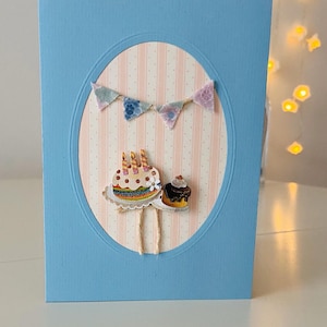 Carte de vœux 3D, gâteau de carte d'anniversaire, invitation à une pendaison de crémaillère, fête d'été, carte de félicitations, anniversaire d'enfant, cadeau en argent