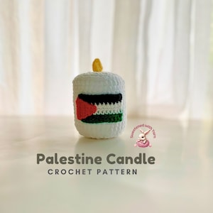 Palestine Flag Candle Crochet Pattern: Amigurumi PDF Tutorial (Digital Download)