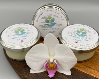 SPARSET Deocreme vegan 3x 70g im Glastiegel, Deocreme aluminiumfrei, Deocreme mit Natron, vegane Deocreme, aluminiumfreie Deocreme