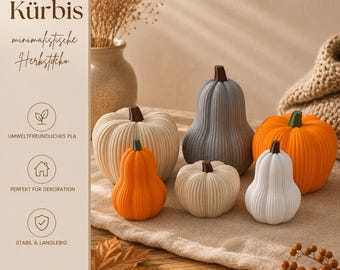Decorative pumpkin, pumpkin decoration, autumn pumpkin decoration, autumn pumpkin, autumn decoration, autumn table decoration, PLA pumpkin, Japandi pumpkin, butternut squash