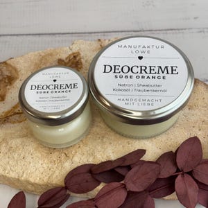 Crème déodorante végane 70 g en pot de verre, sans aluminium, au bicarbonate de soude