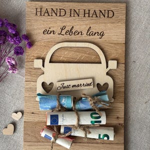 Geldgeschenk Hochzeit Auto personalisierbar, Hochzeitsgeschenk Name Datum, Geldgeschenk Hochzeit, Geschenk zur Hochzeit Geldgeschenk Trauung
