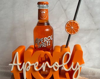Set regalo Aperol con portabottiglie, porta Aperol in regalo, set decorativo Aperol, idea regalo Aperol, portabottiglie Holy Aperol