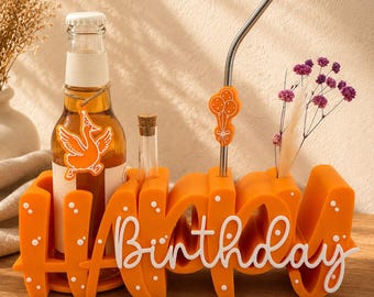 Birthday gift set, Happy Birthday gift, Birthday gift for adults, Birthday bottle holder, Birthday present