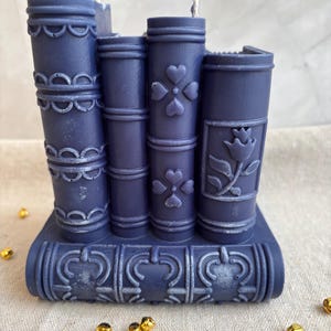 Kerze Buch XXL marineblau